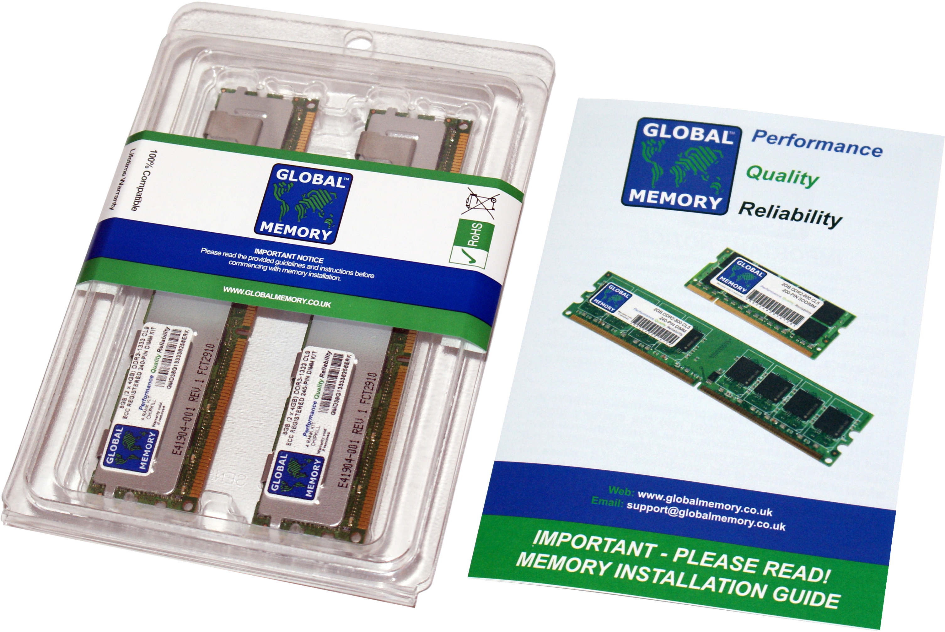 32GB (2 x 16GB) DDR3 1066MHz PC3-8500 240-PIN ECC REGISTERED DIMM (RDIMM) MEMORY RAM KIT FOR FUJITSU SERVERS/WORKSTATIONS (8 RANK KIT NON-CHIPKILL)